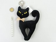 Brelok pluszowy - Kot (czarny)