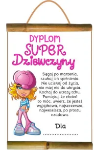 Dyplom z bambusem - Dla Super Dziewczyny