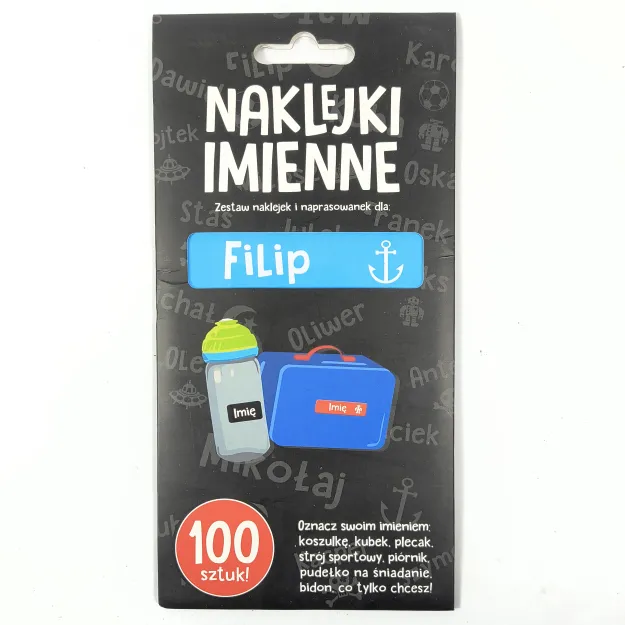 Naklejki imienne 100 szt. - Filip
