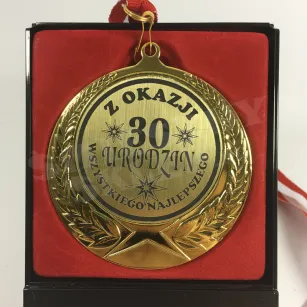 Medal w etui - Z okazji 30 urodzin - Wszystkiego najlepszego