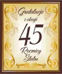 Etykieta na wino - Gratulacje z okazji 45 rocznicy ślubu - 2