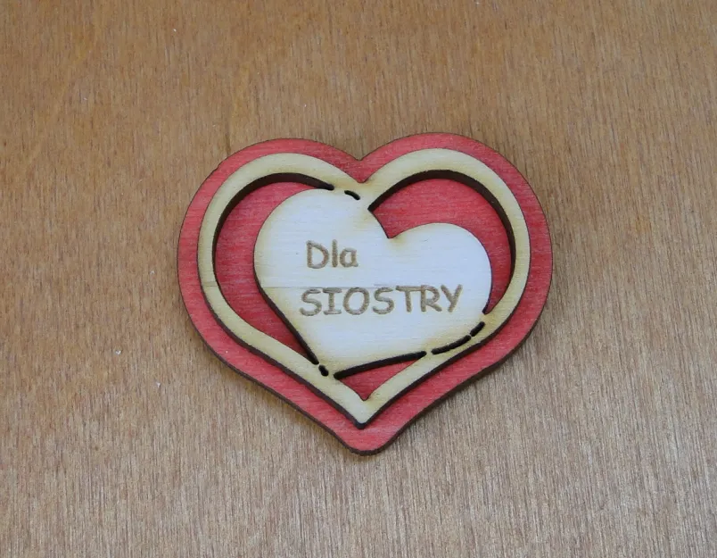 Serce z magnesem - Dla Siostry