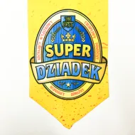 Krawat premium - Super dziadek (etykieta) kochający, wyjątkowy, wspaniały, .. 