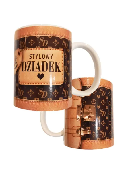 Kubek A - Stylowy Dziadek (wzory SD, czarne tło)