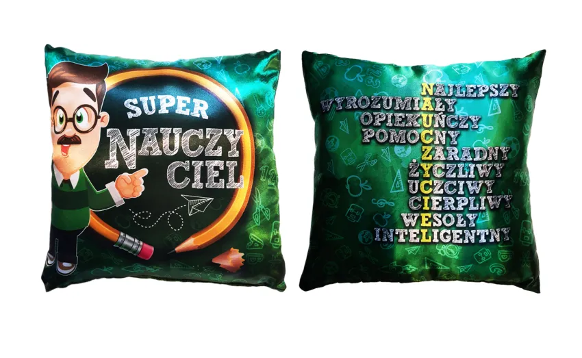 Poduszka śr. - Super Nauczyciel, wyrozumiały, opiekuńczy, ...