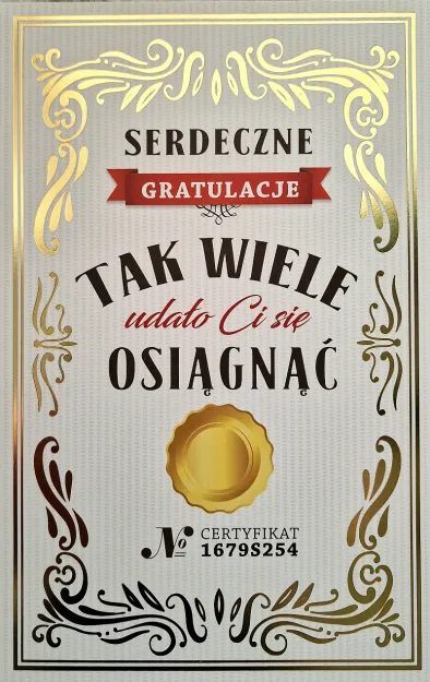 Karnet 2K - Serdeczne gratulacje tak wiele udało Ci się osiągnąć