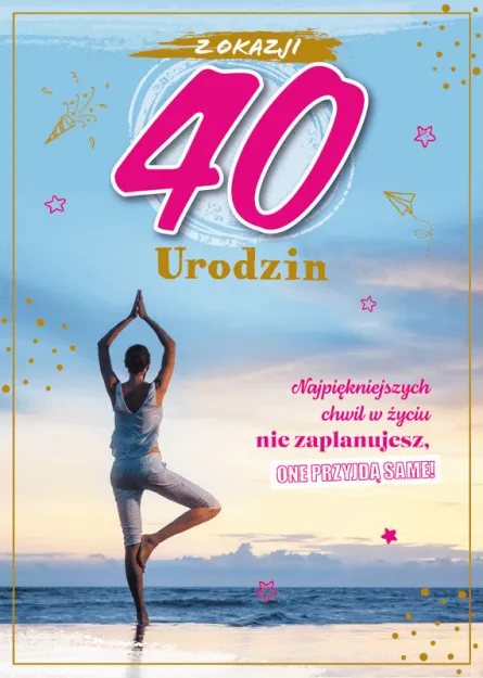 Karnet 3D - Z okazji 40 urodzin