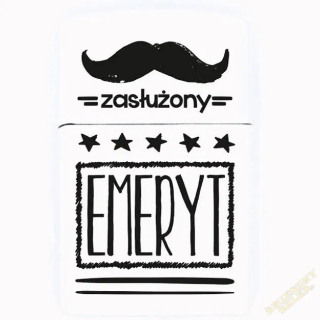 Zapalniczka - Zasłużony emeryt (biała)
