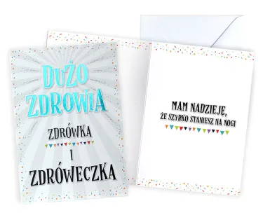 Karnet Kukartka V - Dużo zdrowia, zdrówka i zdróweczka