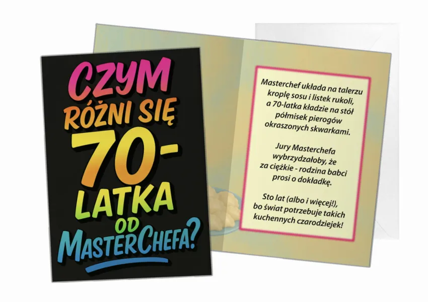 Kartka C5 - Czym różni się 70-latka od MasterChefa?