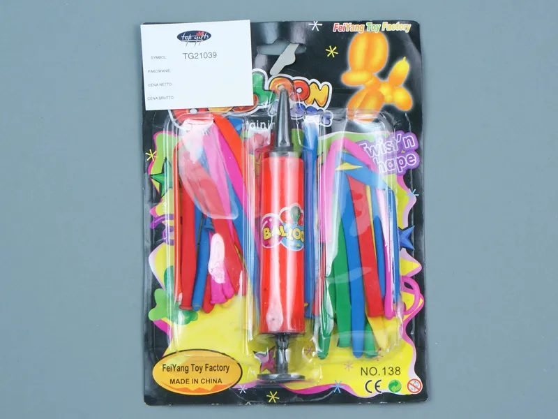 Balony kiszka 20 szt z pompką