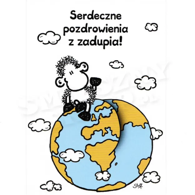 Kartka Sheepworld - Serdeczne pozdrowienia z zadupia!