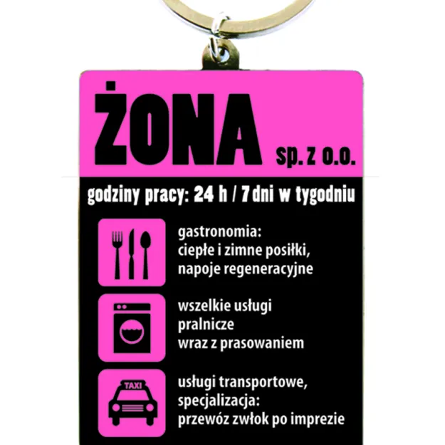 Brelok metalowy Kukartka - Żona sp. z o.o.