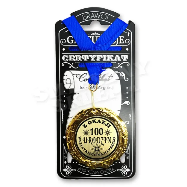 Medal w folii - Z okazji 100 urodzin - Wszystkiego Najlepszego