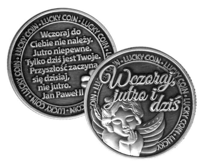 Moneta na szczęście Kukartka - Wczoraj, jutro i dziś