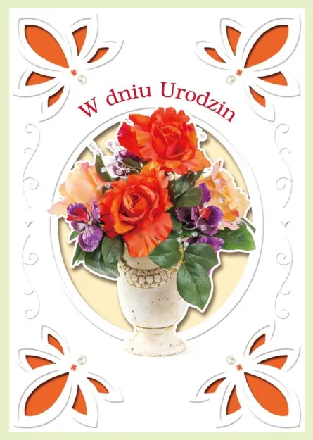 Karnet 3D z życzeniami - W dniu urodzin