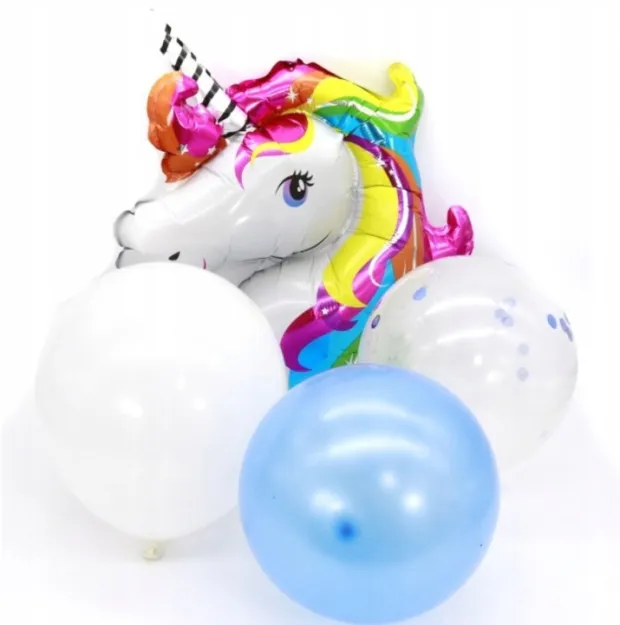 Balon jednorożec - zestaw 6szt.