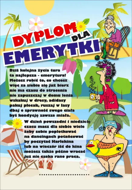Dyplom - dla Emerytki