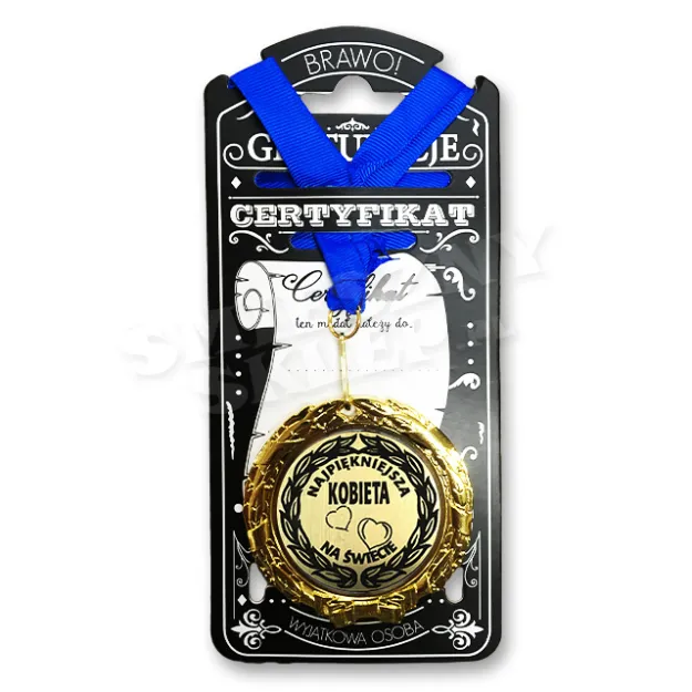 Medal w folii - Najpiękniejsza Kobieta na świecie