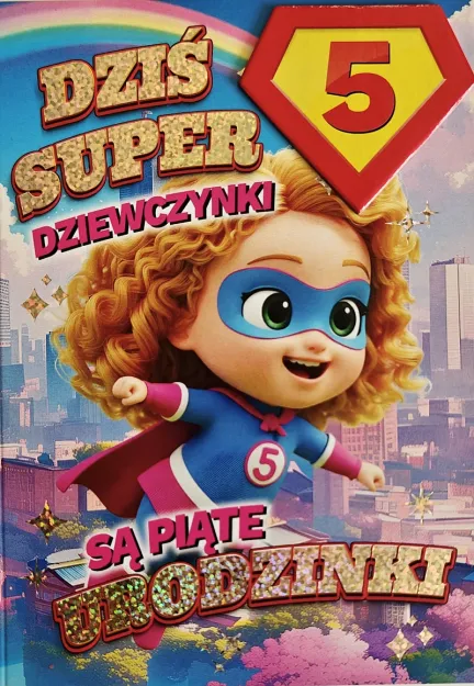 Karnet 3K - Dziś super dziewczynki są piąte urodzinki