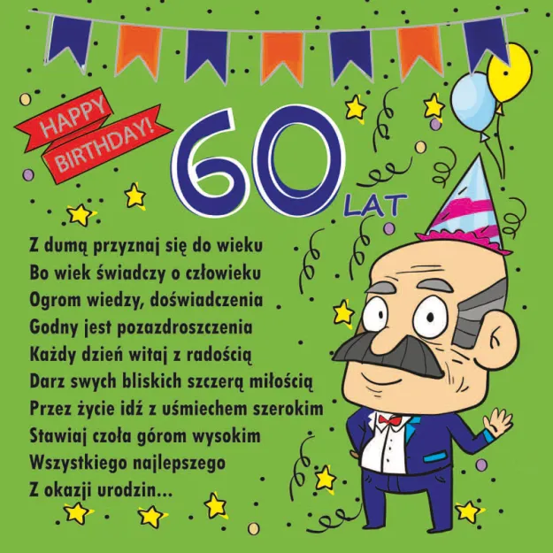 Podkładka magnetyczna - 60 lat. Dla Pana. Z dumą przyznaj się do wieku...