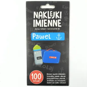 Naklejki imienne 100 szt. - Paweł