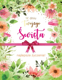 Torebka Kukartka XL - W dniu Twojego Święta najlepsze życzenia