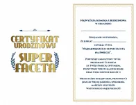 Karnet - Certyfikat urodzinowy Super Faceta - 2