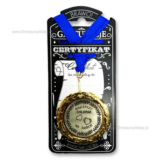 Medal w folii - Najlepszy chłopak na świecie