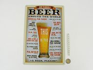 Tablica Metalowa - How to order Beer around the world (jak zamówić piwo w różnych językach)