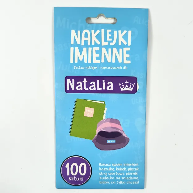 Naklejki imienne 100 szt. - Natalia