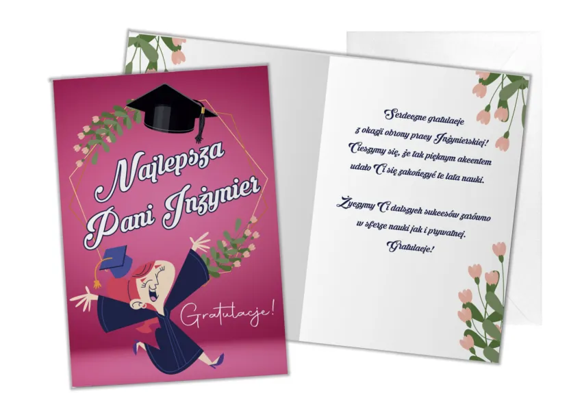 Kartka C5 - Najlepsza Pani Inżynier