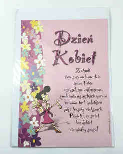 Dyplom - Dzień Kobiet (kwiaty)
