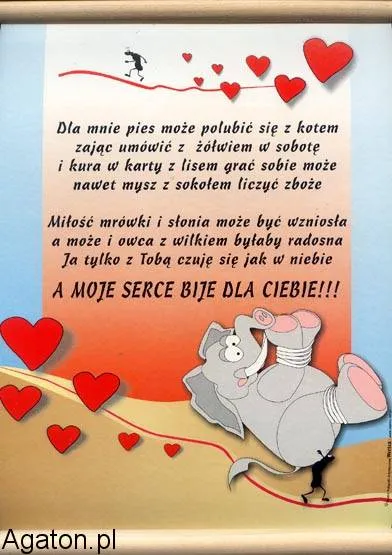 Dyplom - Moje serce bije dla ciebie - dyplom miłosny