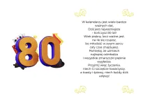 Karnet 3K - W dniu Twoich 80 urodzin - 2