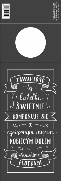 Zawieszka na butelkę - Zawartość tej butelki świetnie komponuje się z...