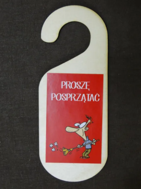 Zawieszka na drzwi - Proszę posprzątać.