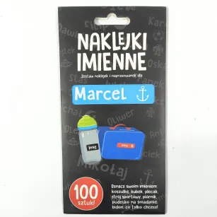 Naklejki imienne 100 szt. - Marcel