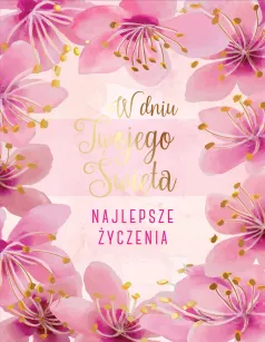 Torebka Kukartka M - W dniu Twojego Święta. Najlepsze życzenia.