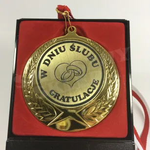 Medal w etui - W dniu ślubu gratulacje
