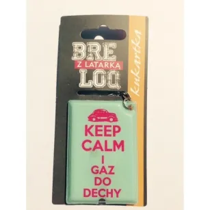 Brelok z latarką - Keep cal (zachowaj spokój) i gaz do dechy