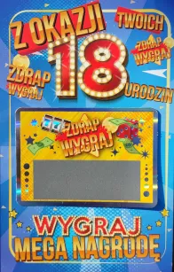 Karnet N + zdrapka - Z okazji Twoich 18 urodzin, zdrap wygraj mega nagrodę