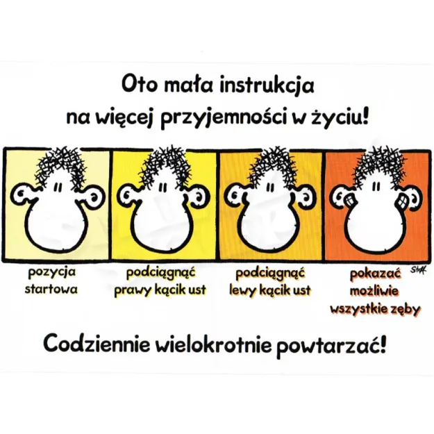 Kartka Sheepworld - Oto mała instrukcja na więcej przyjemności w życiu!