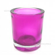 Świecznik szklany na tea-light - fioletowym