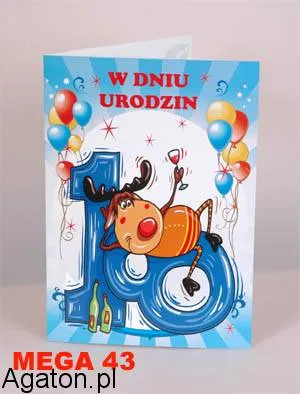 Kartka z jajem - W dniu 18 urodzin - łosiemnastka
