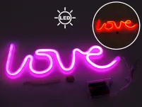 LOVE - Lampa neon LED - czerwona - 2