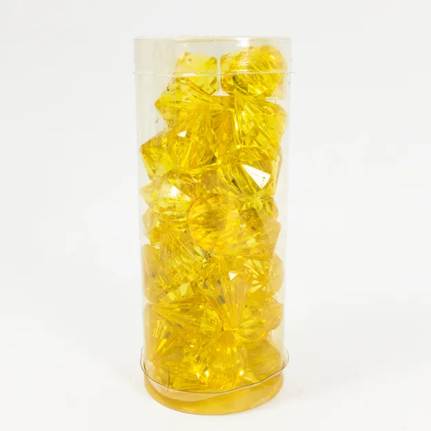 Dekoracja - Żółte diamenty plastikowe