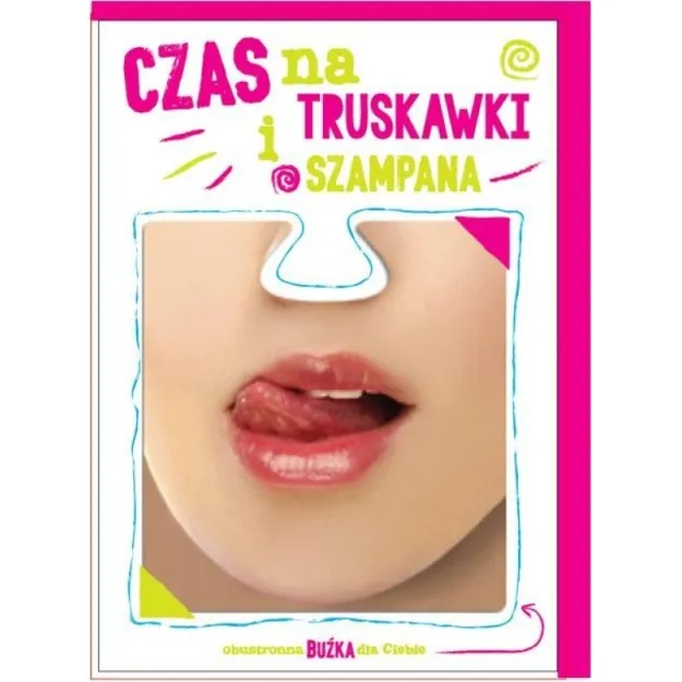 Karnet buźka - Czas na truskawki i szampana