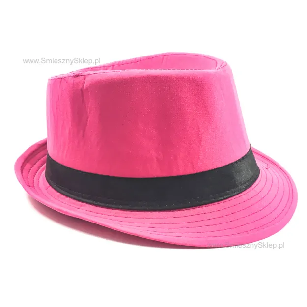Kapelusz fedora - różowy
