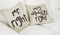 Poszewka len - Mr. Right (Pan 